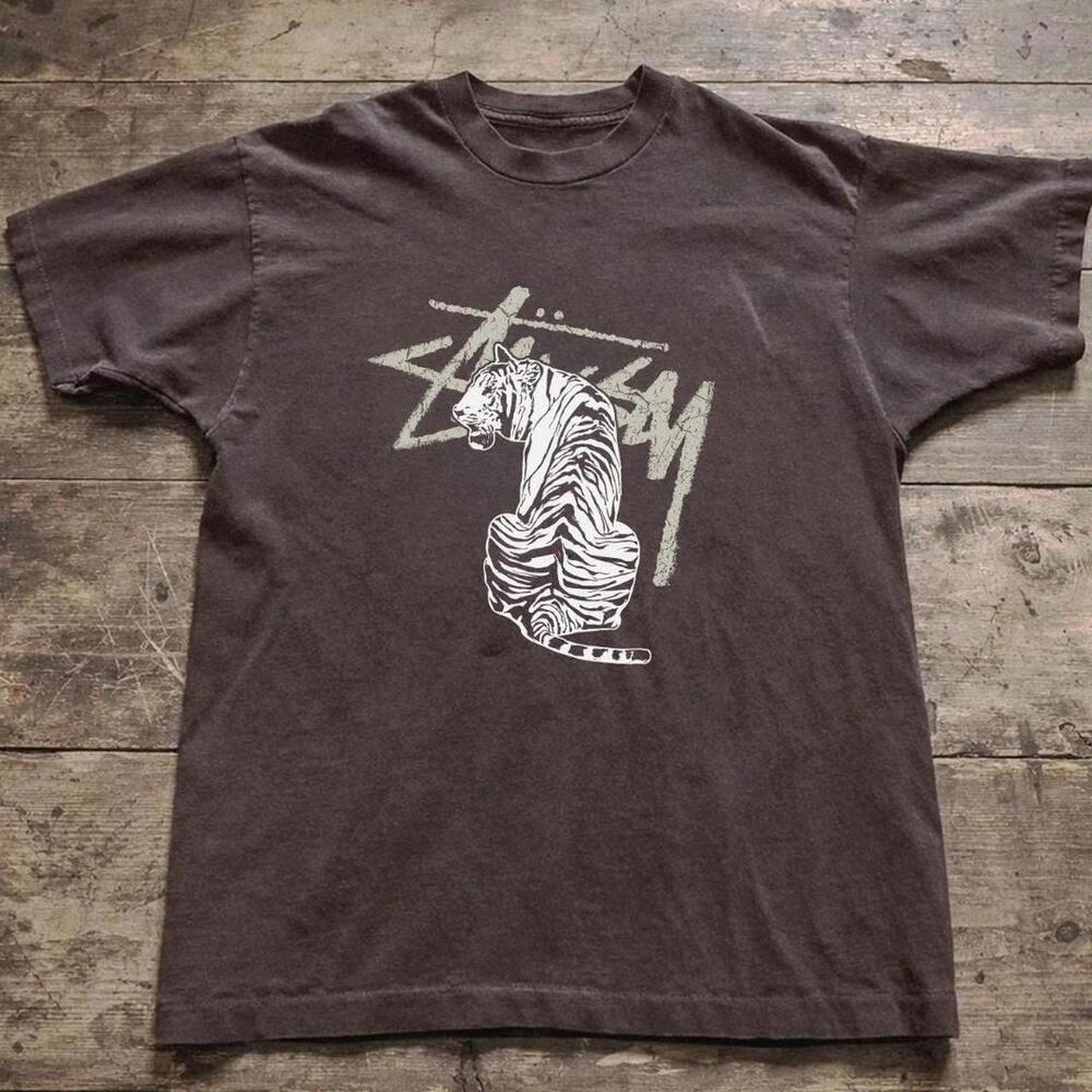Brown StSsy Zebra Tee With White Accents